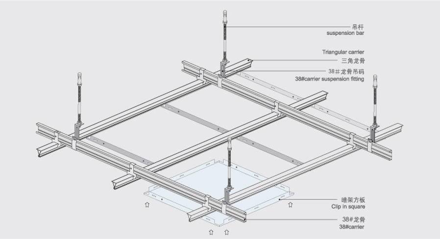 全孔鋁扣板產品安裝